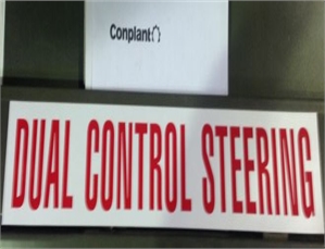 DECAL - DUAL CONTROL STEERING