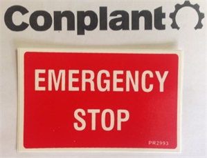 DECAL - EMERGENCY STOP